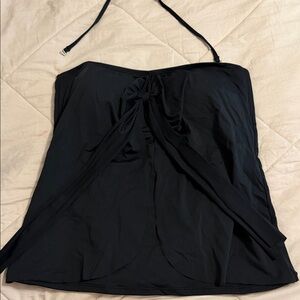 Black Strapless Swim Tankini Top